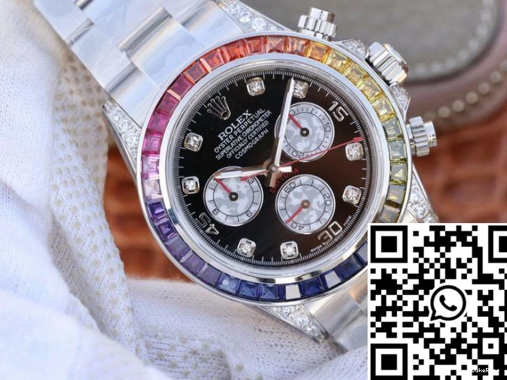 Cosmograph Dial Rolex BL 116595RBOW Factory Black Daytona Rainbow 0407